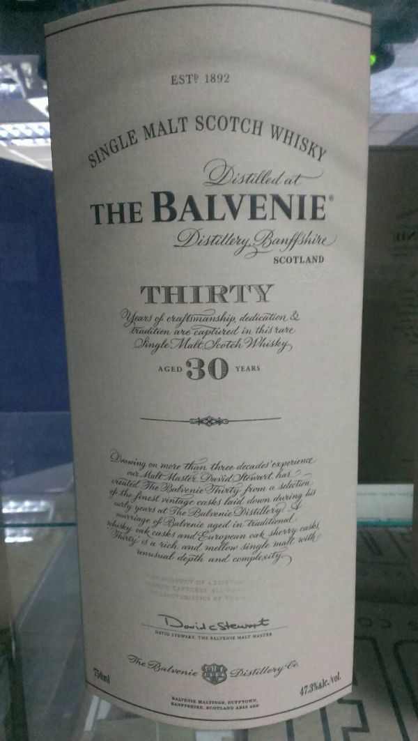 BALVENIE 30y 佰利名純麥威士忌 2014版